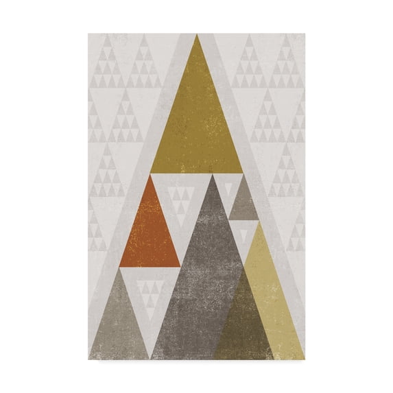 Trademark Fine Art 'Mod Triangles III Retro' Canvas Art by Michael Mullan