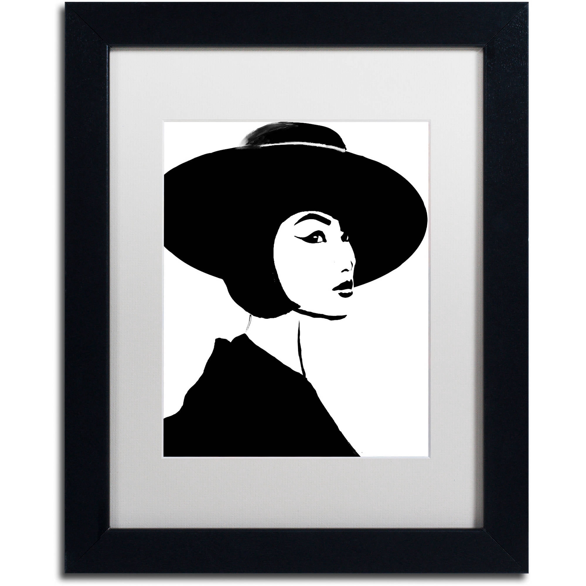 Trademark Fine Art "Mode" Canvas Art by Color Bakery White Matte, Black Frame