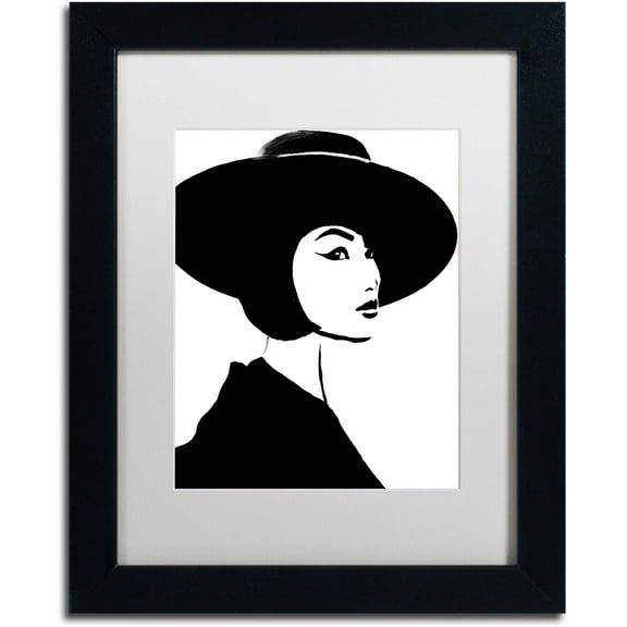Trademark Fine Art "Mode" Canvas Art by Color Bakery White Matte, Black Frame