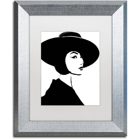 Trademark Fine Art "Mode" Canvas Art by Color Bakery White Matte, Silver Frame