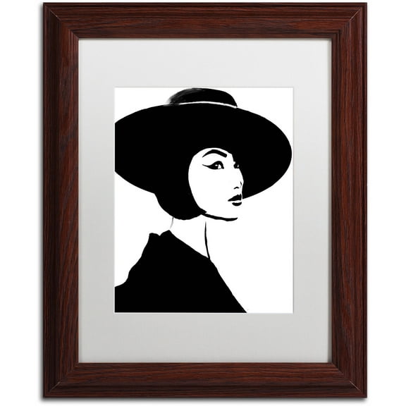 Trademark Fine Art "Mode" Canvas Art by Color Bakery White Matte, Wood Frame