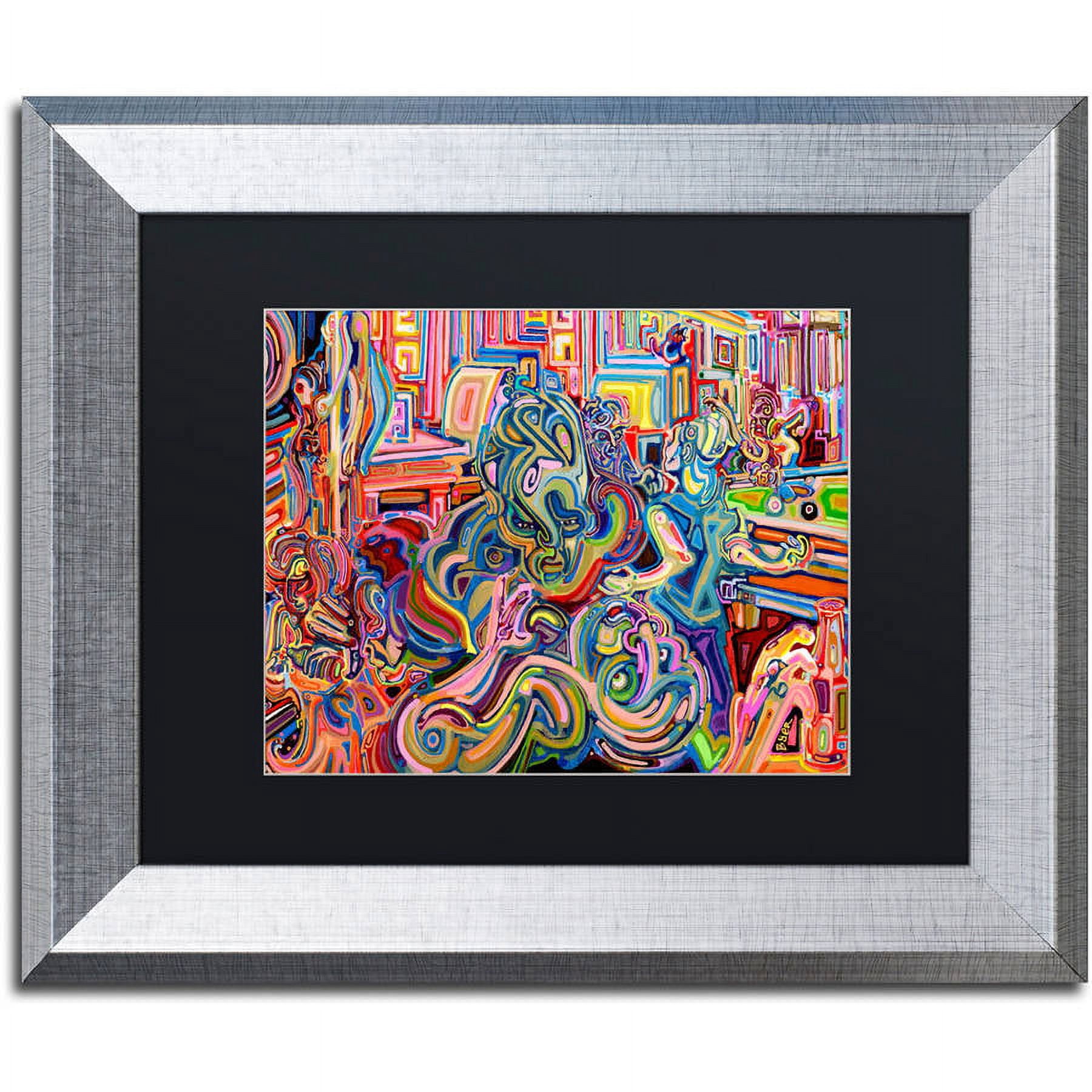 Trademark Fine Art "Modern Diplomacy" Canvas Art by Josh Byer, Black Matte, Silver Frame