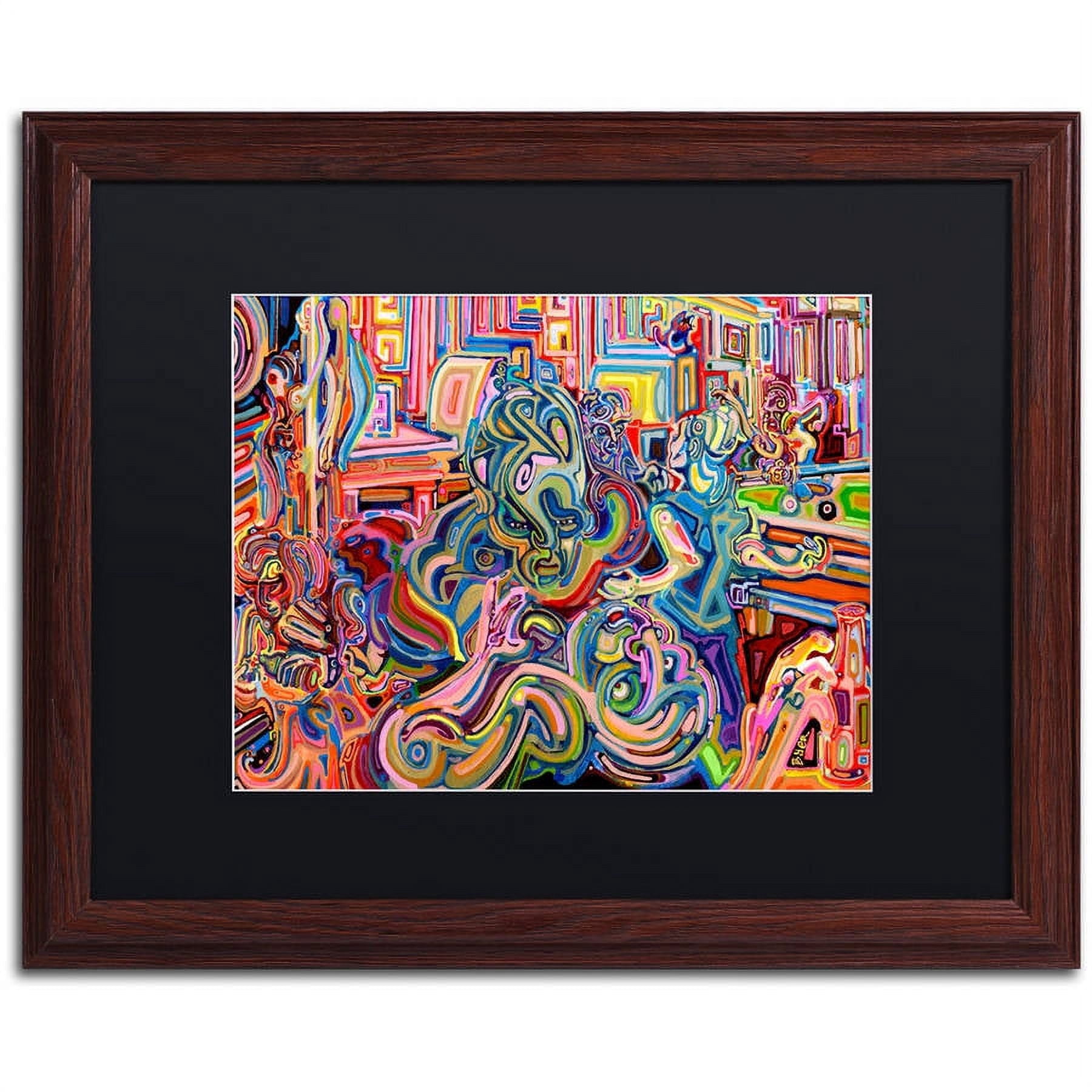 Trademark Fine Art "Modern Diplomacy" Canvas Art by Josh Byer, Black Matte, Wood Frame
