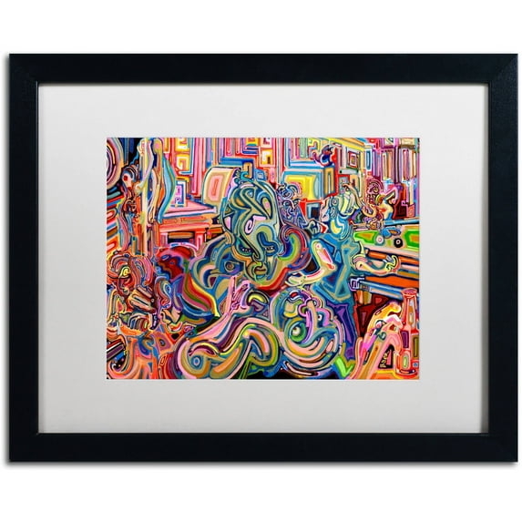 Trademark Fine Art "Modern Diplomacy" Canvas Art by Josh Byer, White Matte, Black Frame