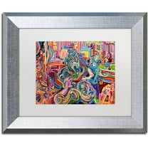 Trademark Fine Art "Modern Diplomacy" Canvas Art by Josh Byer, White Matte, Silver Frame