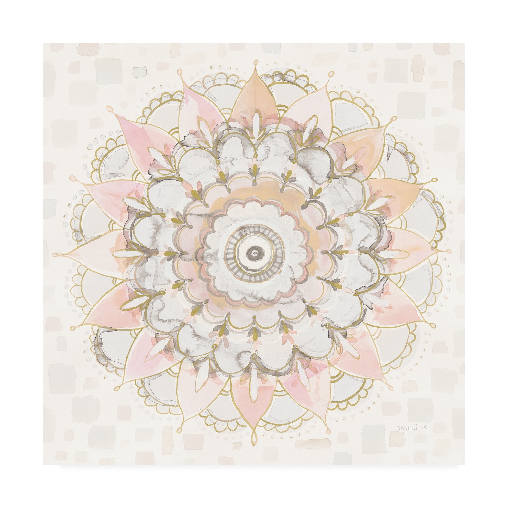 Trademark Fine Art 'Modern Mandala Square Champagne' Canvas Art by Danhui Nai