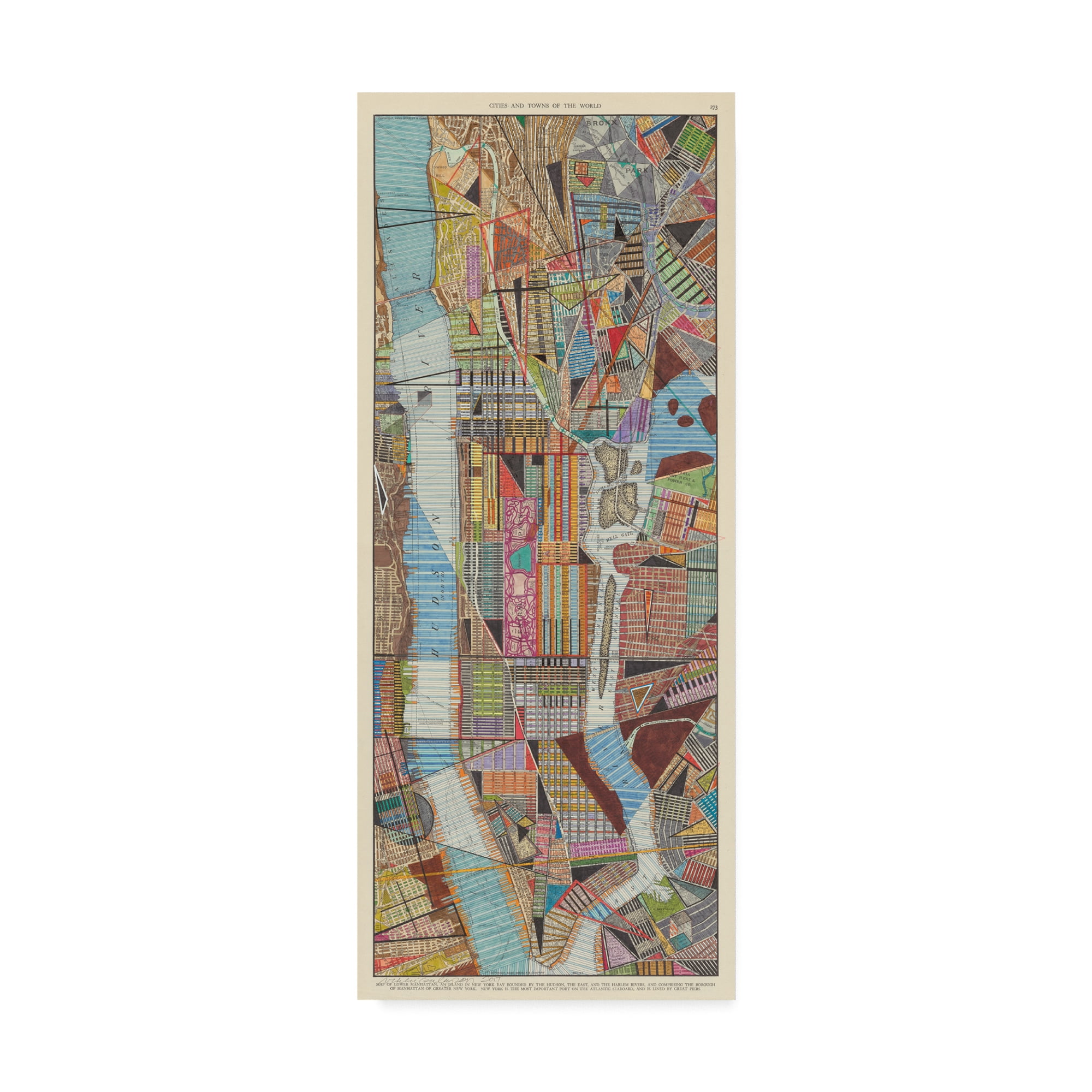 Trademark Fine Art 'Modern Map of New York III' Canvas Art by Nikki Galapon