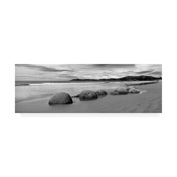 Trademark Fine Art 'Moeraki Boulders On Beach' Canvas Art by Monte Nagler
