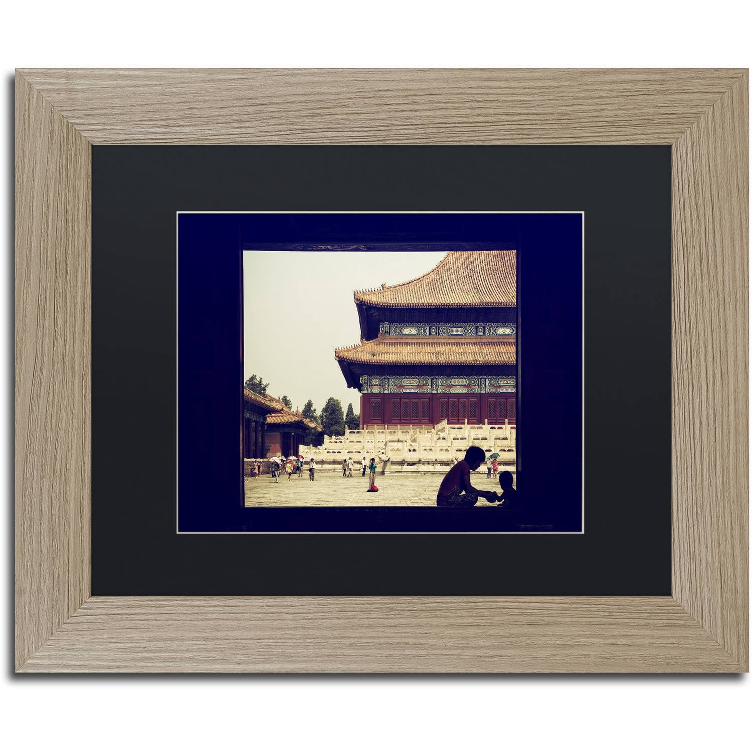 Trademark Fine Art "Moment of Life" Canvas Art by Philippe Hugonnard, Black Matte, Birch Frame