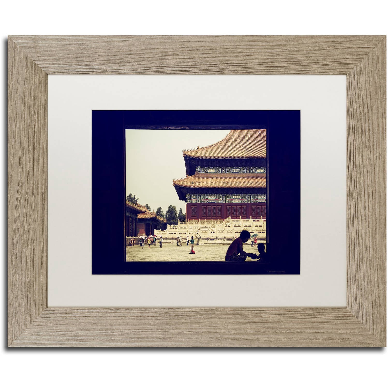 Trademark Fine Art "Moment of Life" Canvas Art by Philippe Hugonnard, White Matte, Birch Frame