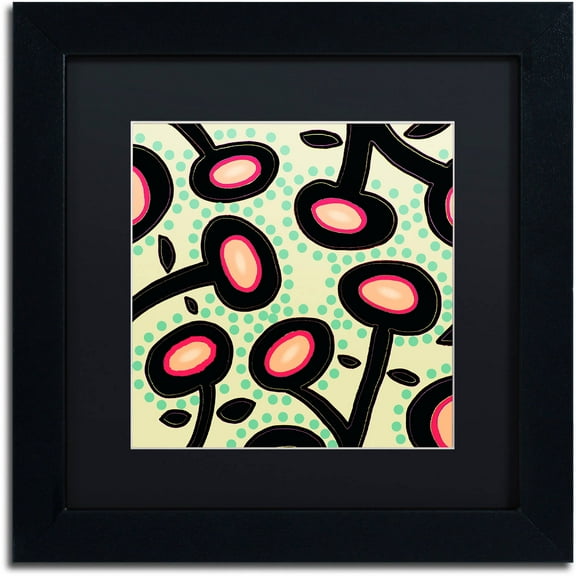 Trademark Fine Art "Mon Jardin" Canvas Art by Sylvie Demers, Black Matte, Black Frame