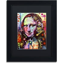Trademark Fine Art "Mona Lisa" Canvas Art by Dean Russo, Black Matte, Black Frame