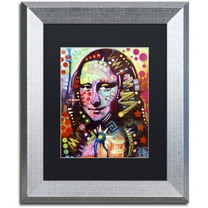 Trademark Fine Art "Mona Lisa" Canvas Art by Dean Russo, Black Matte, Silver Frame