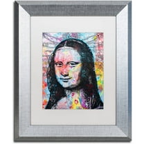 Trademark Fine Art "Mona Lisa" Canvas Art by Dean Russo, White Matte, Silver Frame