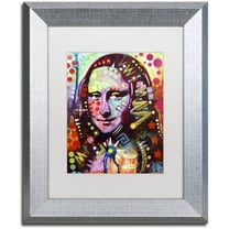 Trademark Fine Art "Mona Lisa" Canvas Art by Dean Russo, White Matte, Silver Frame