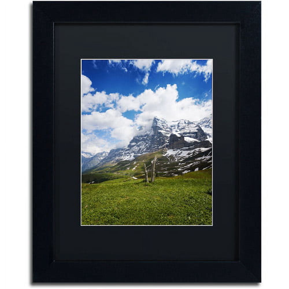 Trademark Fine Art "Monch Switzerland" Canvas Art by Philippe Sainte-Laudy, Black Matte, Black Frame