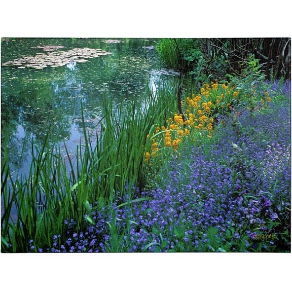 Trademark Fine Art 'Monet's Lily Pond' Canvas Art by Kathy Yates