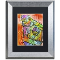Trademark Fine Art "Monkey 1" Canvas Art by Dean Russo, Black Matte, Silver Frame
