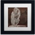 thumbnail image 1 of Trademark Fine Art "Monkey" Canvas Art by Color Bakery White Matte, Black Frame, 1 of 2