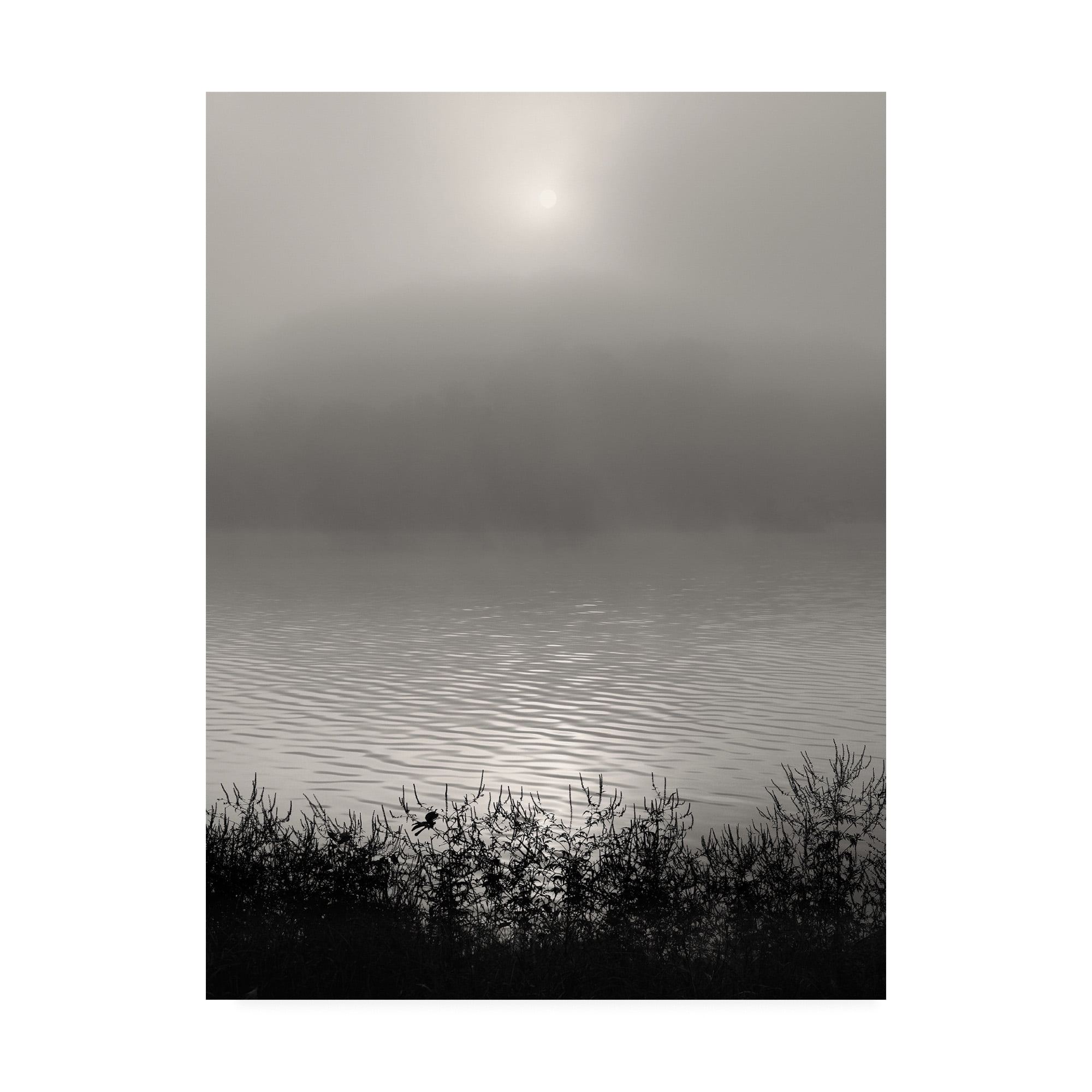 Monochrome Sunrise Black and White Canvas Landscape Print