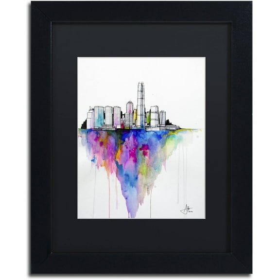 Trademark Fine Art 'Monolith II' Canvas Art by Marc Allante, Black Matte, Black Frame