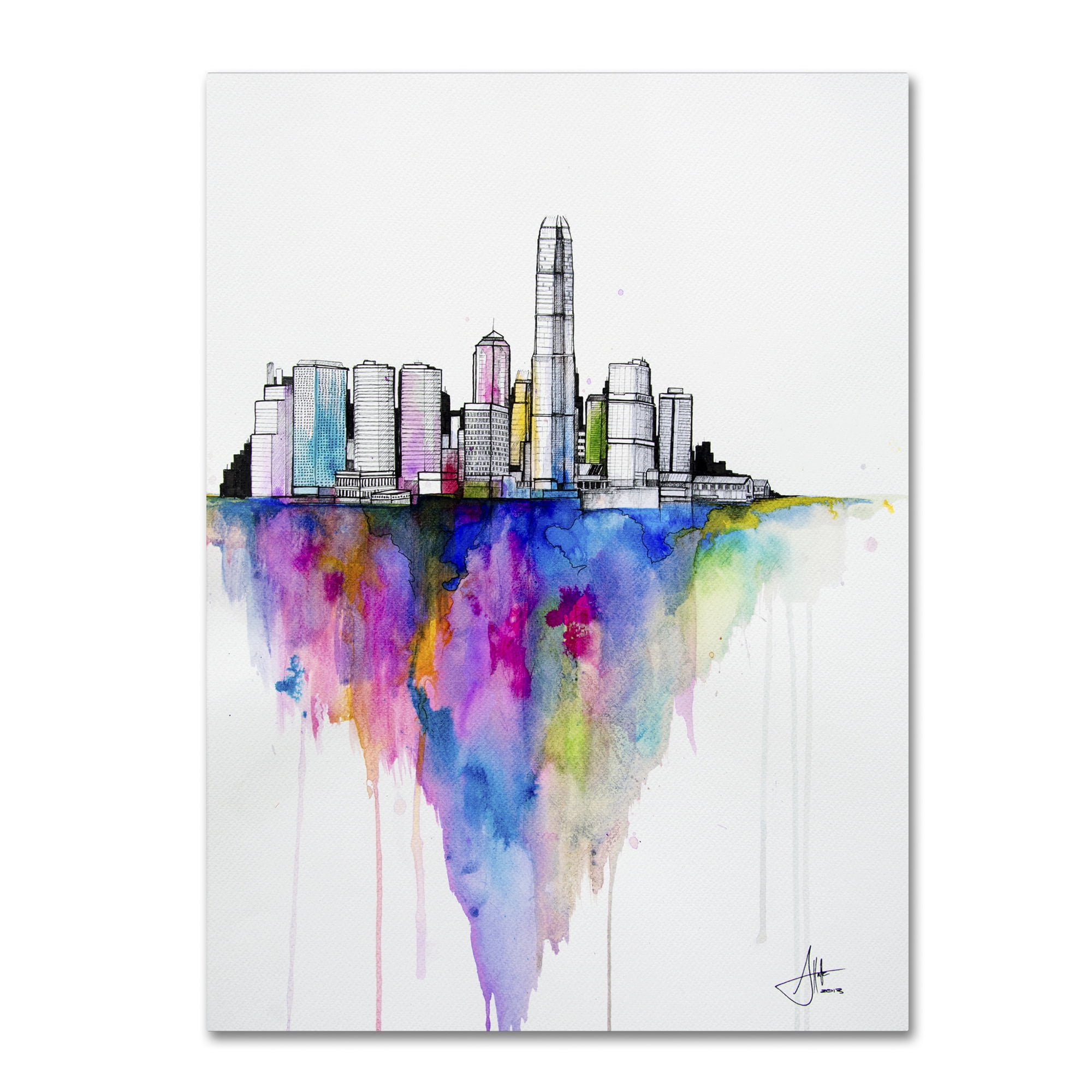 Marc Allante 'Monolith II' Canvas Wall Art 35 x 47 Inches