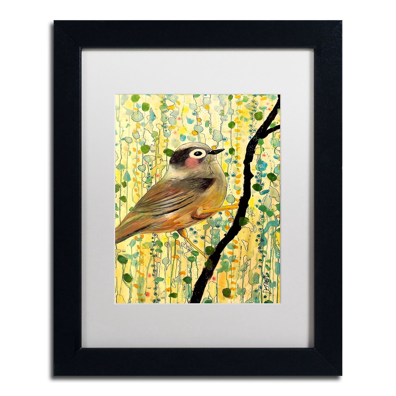 Trademark Fine Art "Monsieur" Canvas Art by Sylvie Demers, White Matte, Black Frame