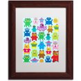 thumbnail image 1 of Trademark Fine Art "Monsters and Aliens" Canvas Art by Elizabeth Caldwell, White Matte, Wood Frame, 1 of 4
