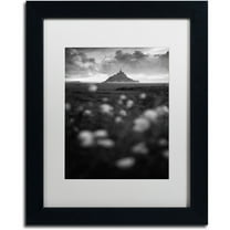 Trademark Fine Art "Mont Saint Michel" Canvas Art by Mathieu Rivrin, White Matte, Black Frame