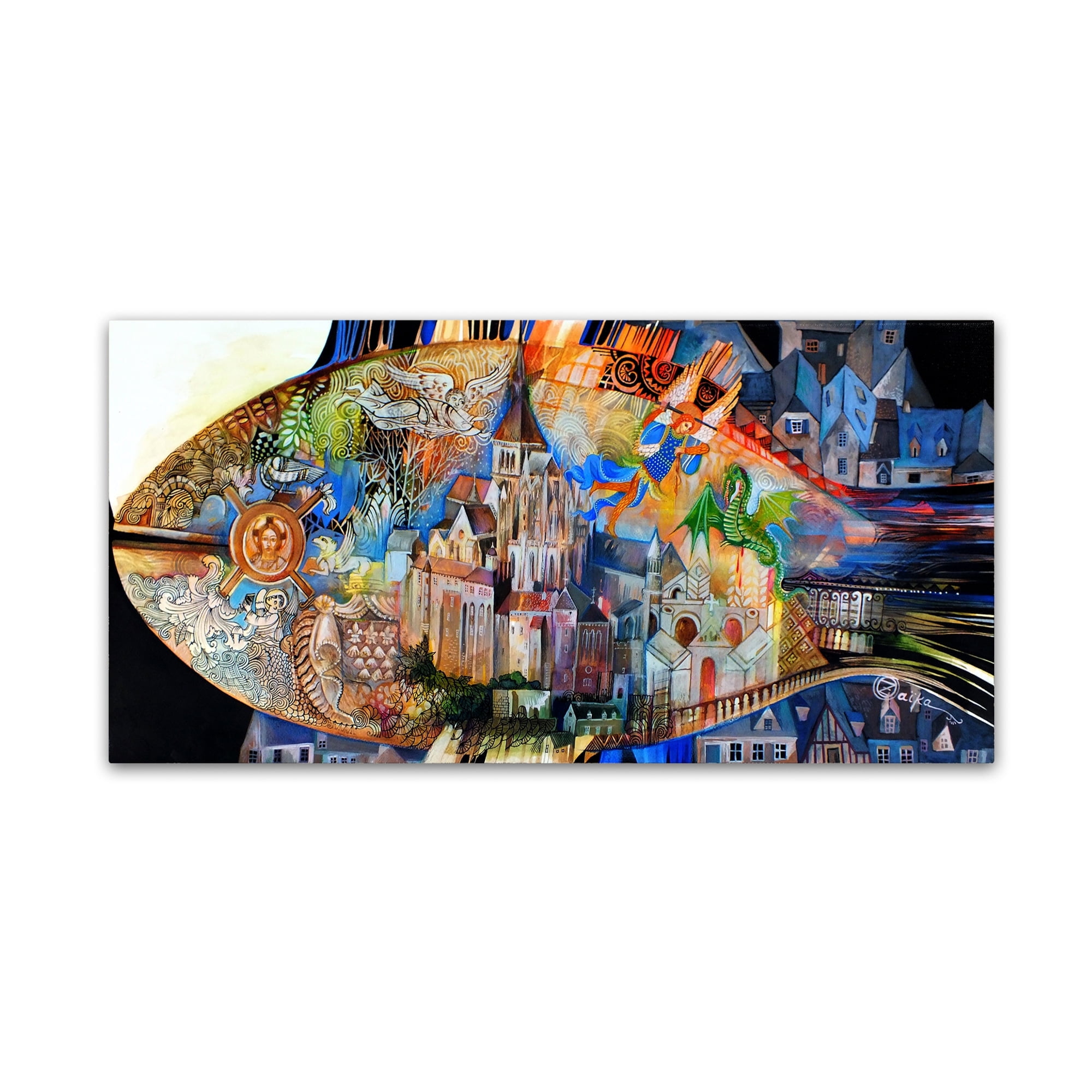 Trademark Fine Art 'Mont Saint Michel' Canvas Art by Oxana Ziaka