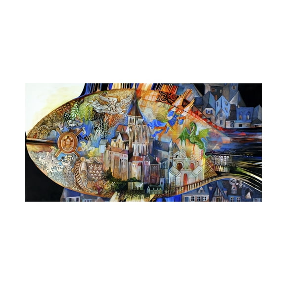 Trademark Fine Art 'Mont Saint Michel' Canvas Art by Oxana Ziaka