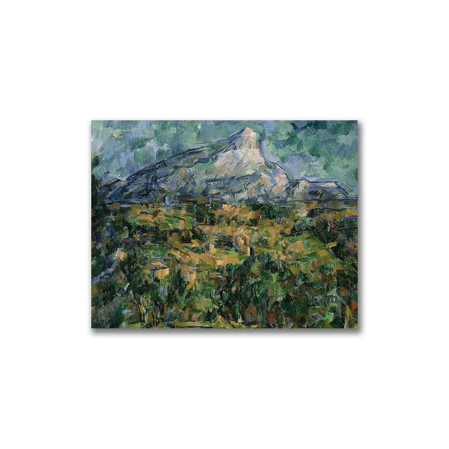 Trademark Fine Art "Mont Sainte-Victoire" Canvas Wall Art by Paul Cezanne