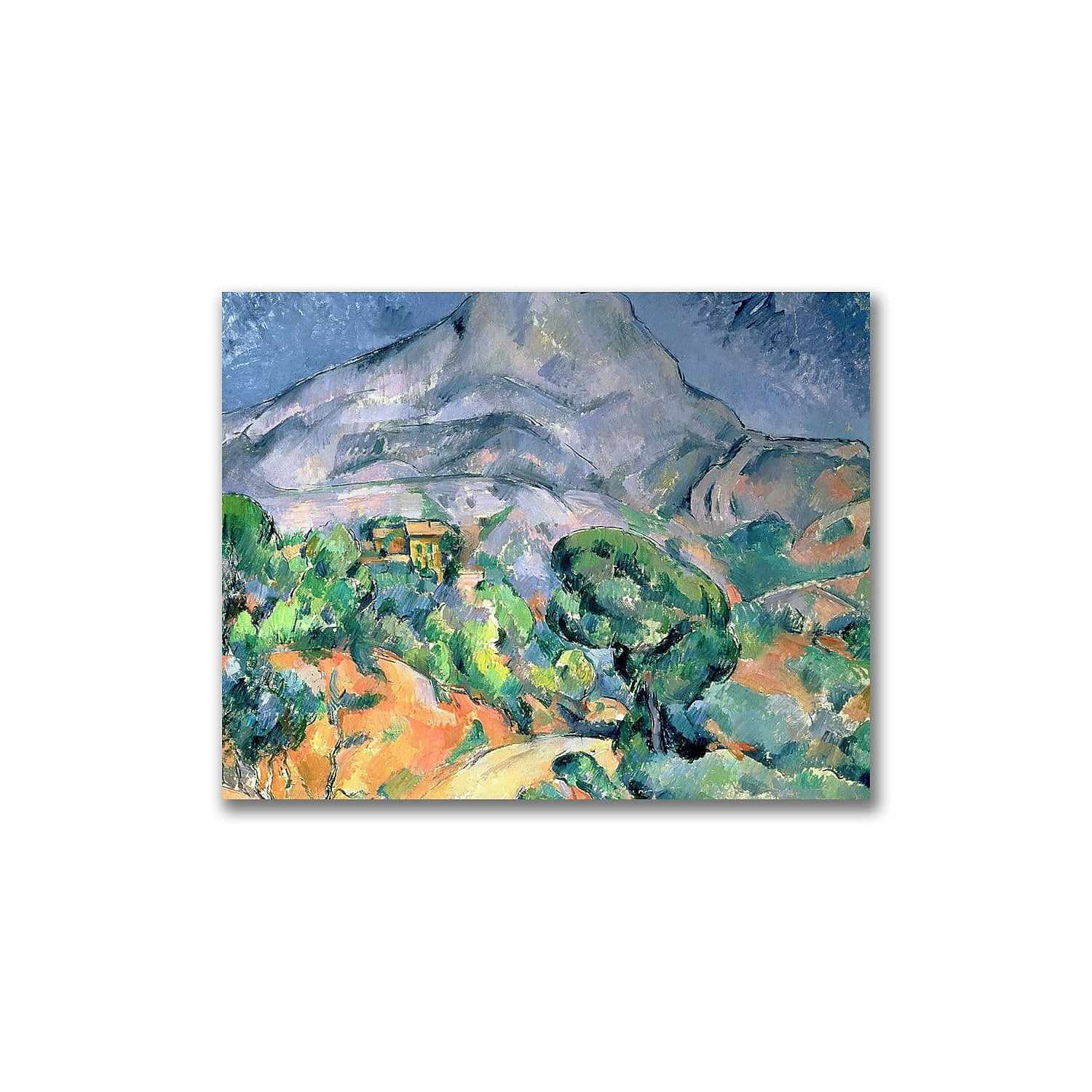 Trademark Fine Art "Mont Sainte-Victoire II" Canvas Wall Art by Paul Cezanne