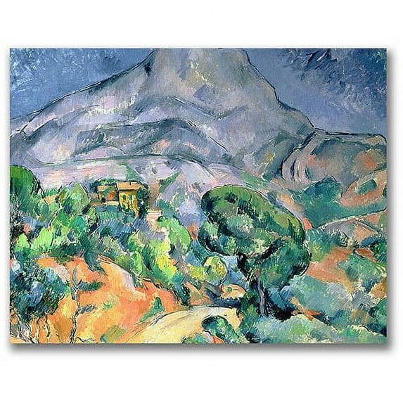 Trademark Fine Art "Mont Sainte-Victoire II" Canvas Wall Art by Paul Cezanne