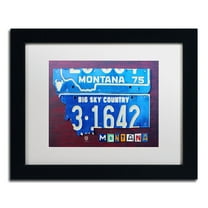 Trademark Fine Art 'Montana' Canvas Art by Design Turnpike, White Matte, Black Frame