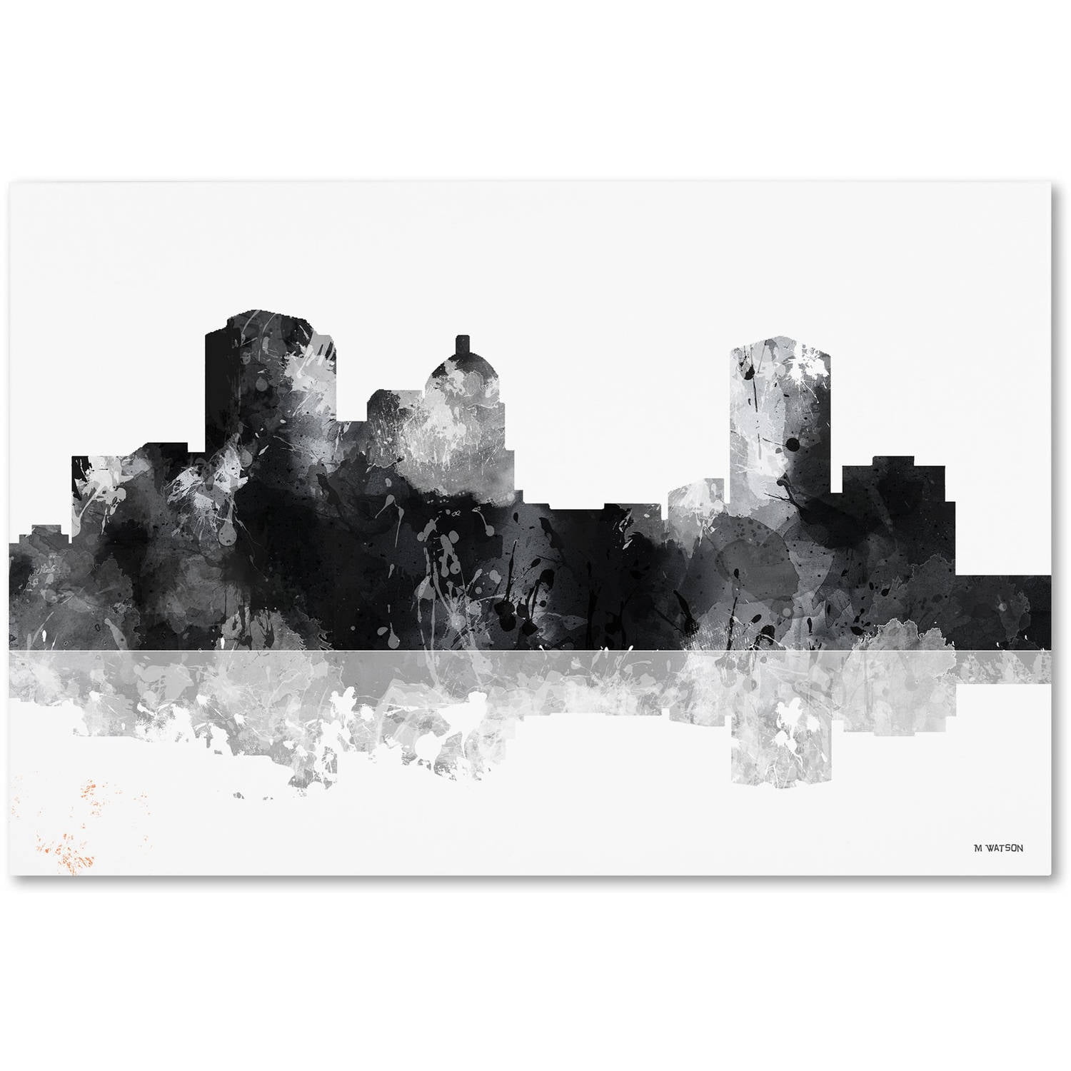 Trademark Fine Art "Montgomery Alabama Skyline BG-1" Canvas Art by Marlene Watson