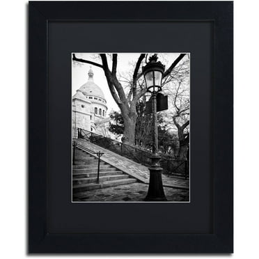 Trademark Fine Art "Montmartre France" Canvas Art by Philippe Hugonnard, Black Matte, Black Frame
