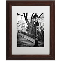 Trademark Fine Art "Montmartre France" Canvas Art by Philippe Hugonnard, White Matte, Wood Frame