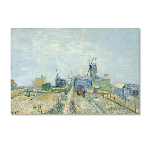 Trademark Fine Art 'Montmartre Mills And Vegetable Gardens' Canvas Art by Van Gogh