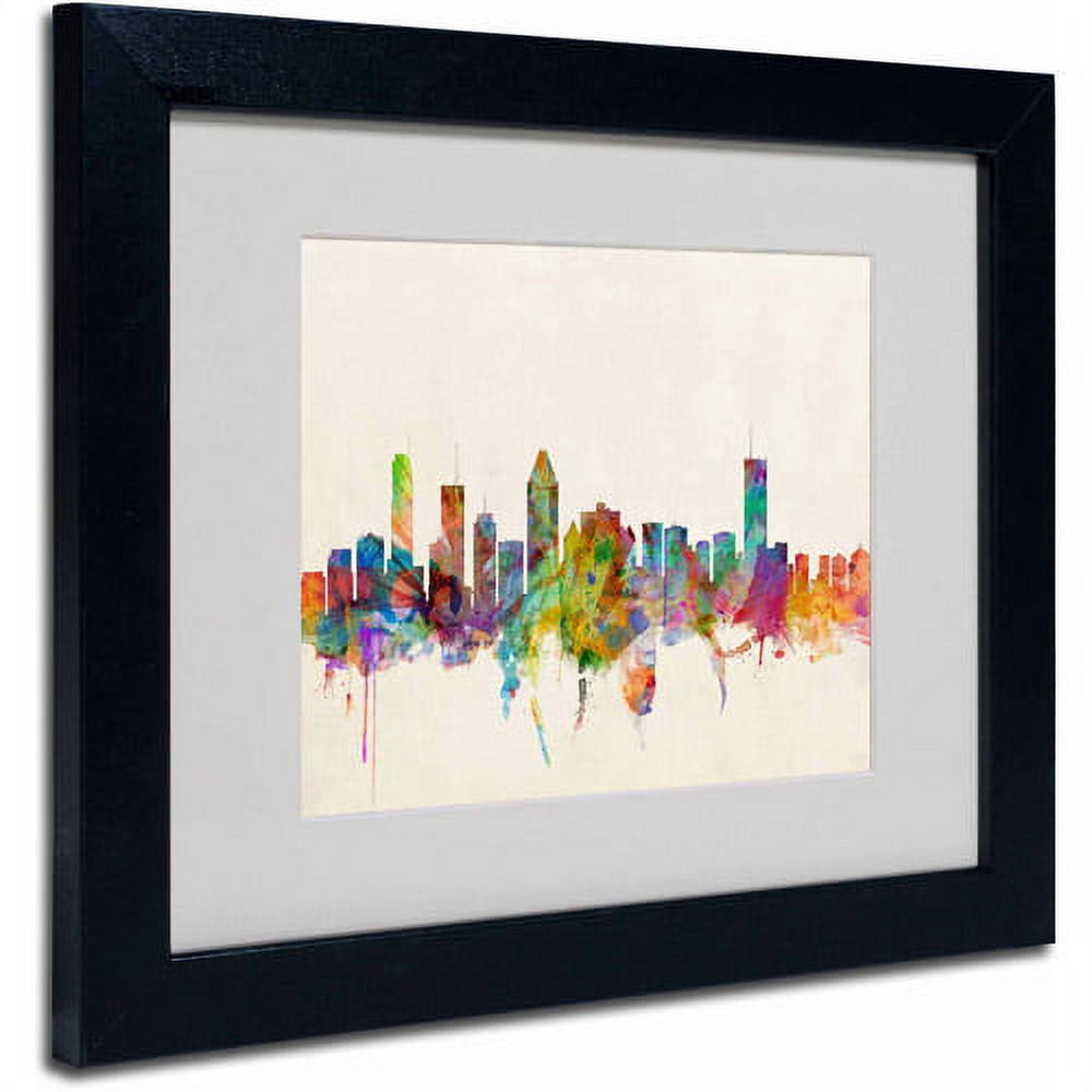 Trademark Fine Art "Montreal, Canada" Canvas Art by Michael Tompsett, Black Frame