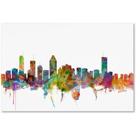 Trademark Fine Art "Montreal Canada Skyline" Canvas Art by Michael Tompsett