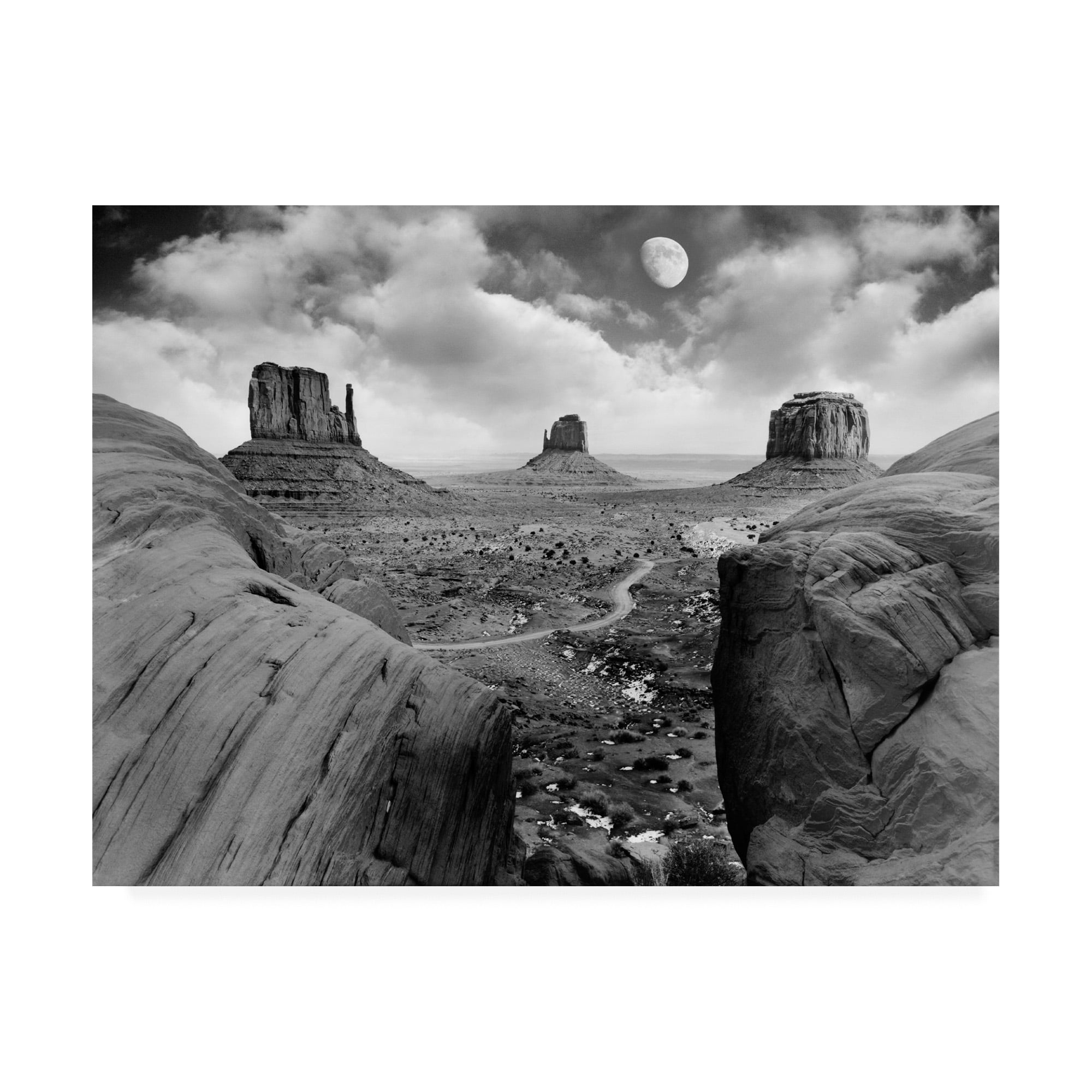 Trademark Fine Art 'Monument Valley Moonrise Monument Valley Arizona' Canvas Art by Monte Nagler