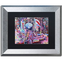 Trademark Fine Art "Moon Buggy" Canvas Art by Josh Byer, Black Matte, Silver Frame