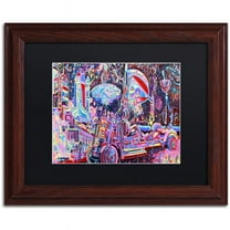 Trademark Fine Art "Moon Buggy" Canvas Art by Josh Byer, Black Matte, Wood Frame