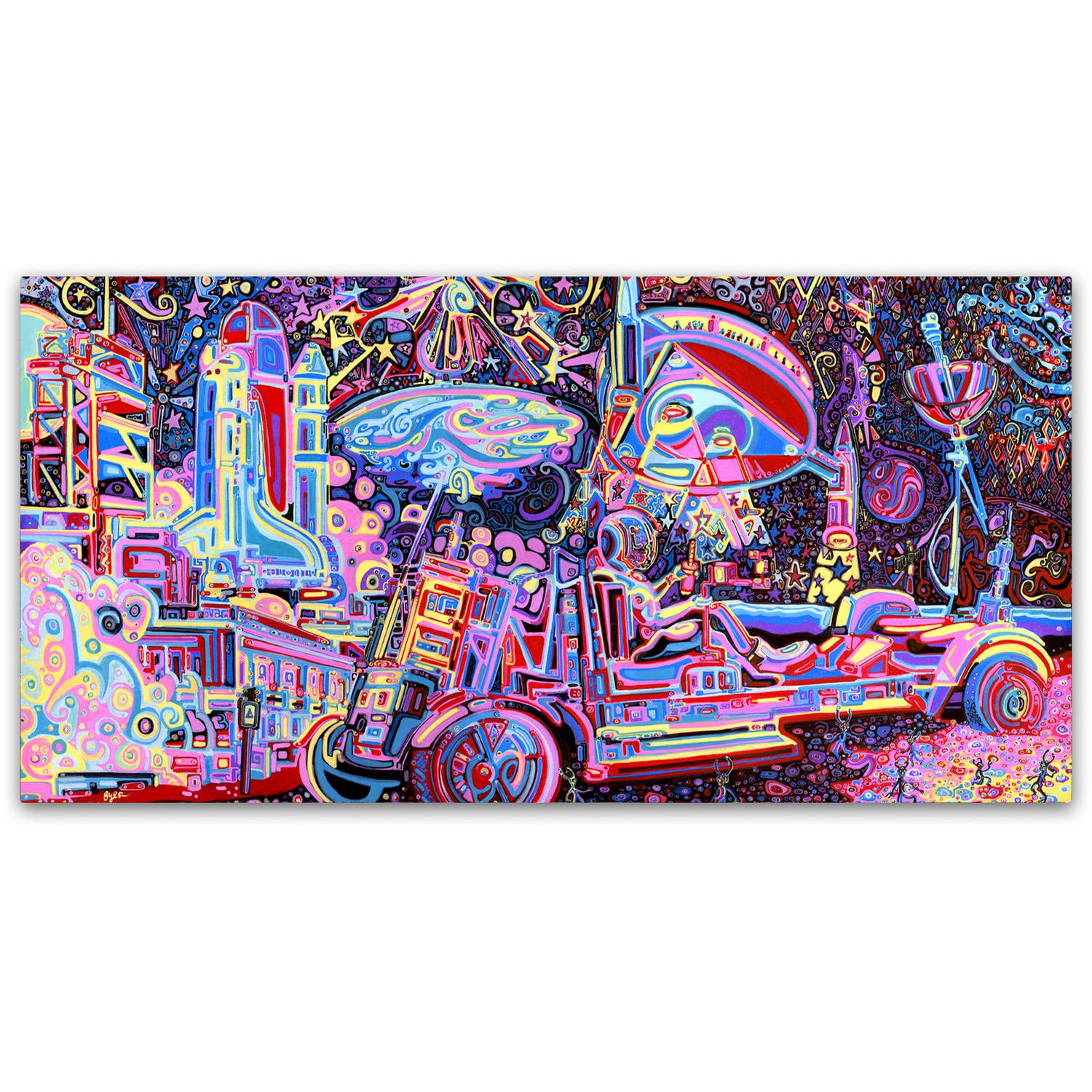 Trademark Fine Art "Moon Buggy" Canvas Art by Josh Byer
