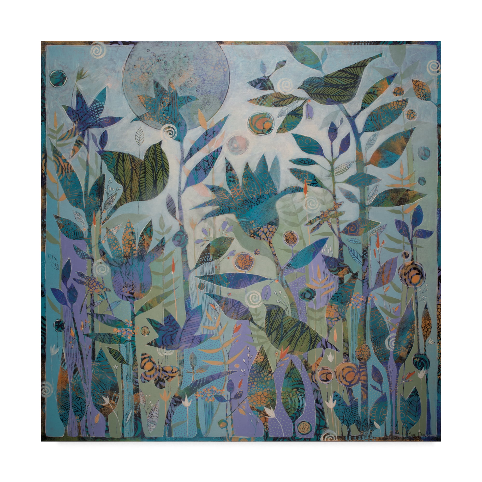 Trademark Fine Art 'Moon Garden' Canvas Art by Sue Davis