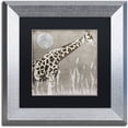 thumbnail image 1 of Trademark Fine Art "Moon Giraffe" Canvas Art by Color Bakery Black Matte, Silver Frame, 1 of 1