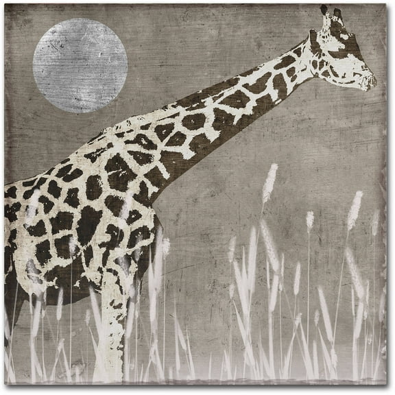 Trademark Fine Art "Moon Giraffe" Canvas Art by Color Bakery