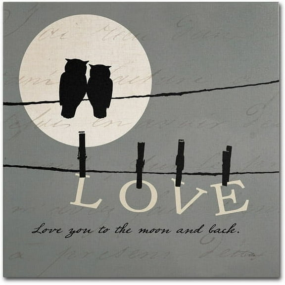 Trademark Fine Art "Moon Lovers I" Canvas Art by Pela Studio