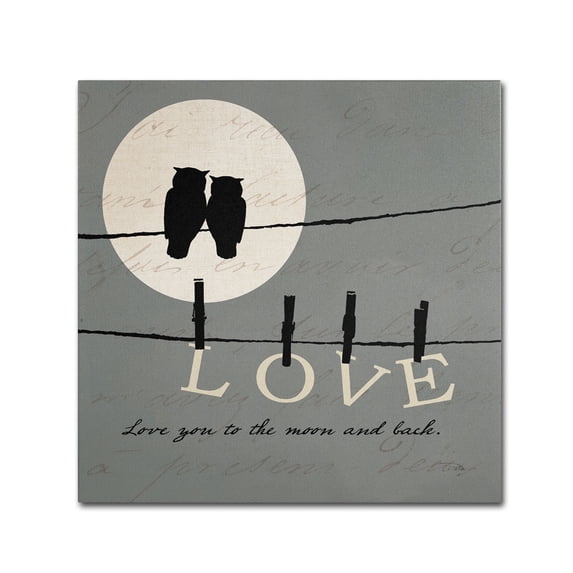 Trademark Fine Art "Moon Lovers I" Canvas Art by Pela Studio